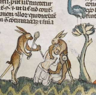 Illustration for article titled Bizarre and vulgar illustrations from illuminated medieval manuscripts